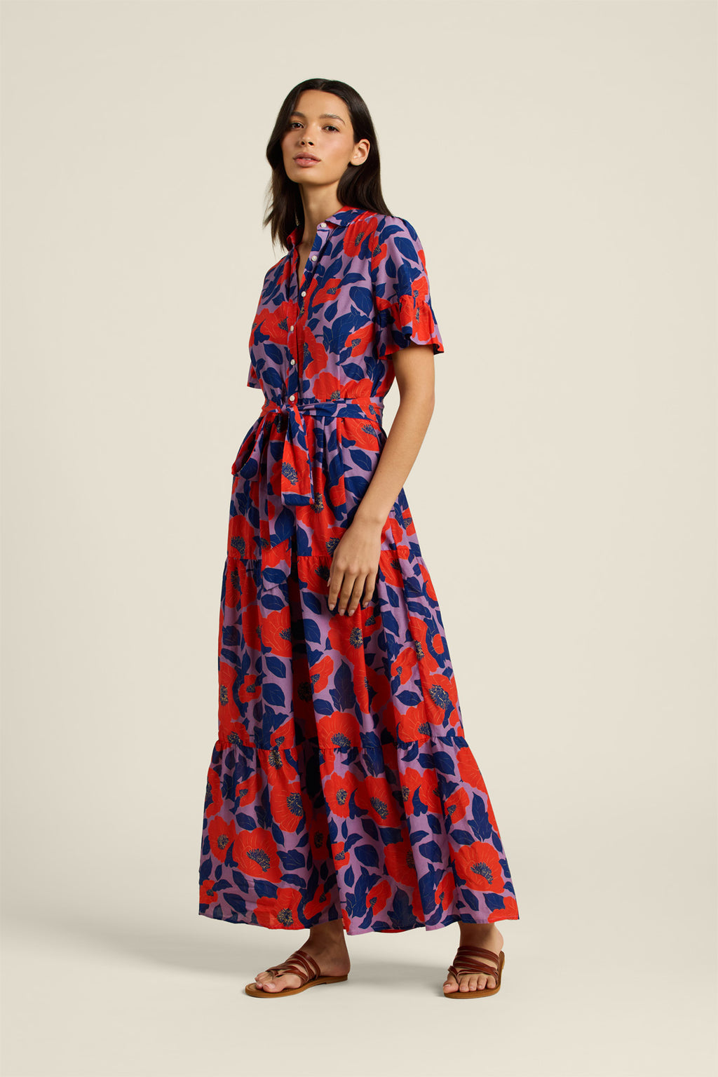 Trovata Martine Dress in Poinciana Floral