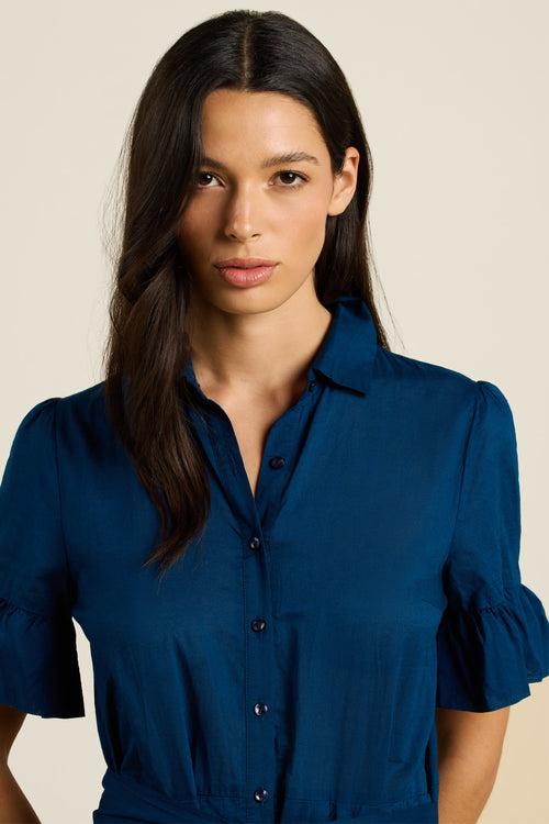 Trovata Martine Dress in Laguna Navy