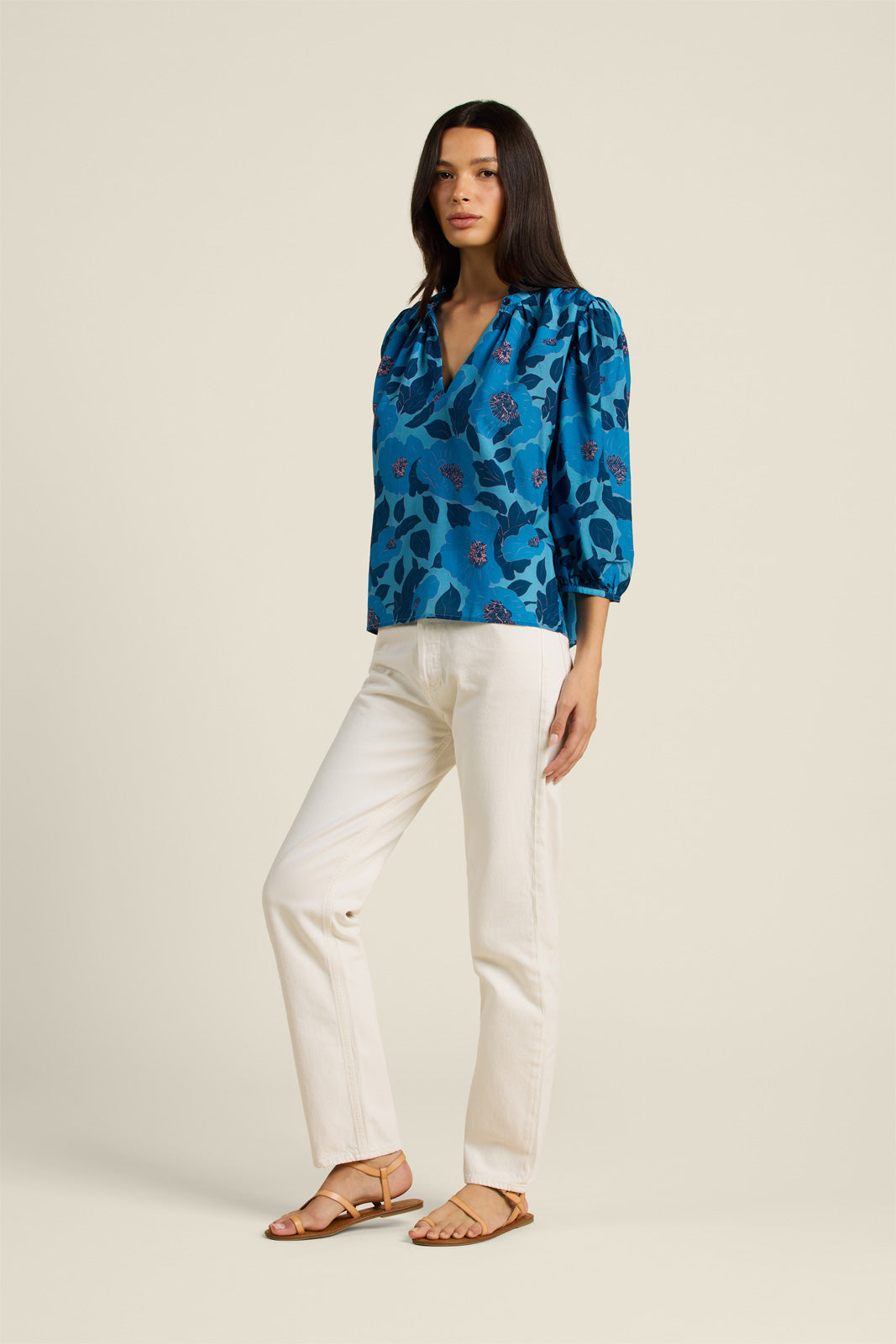 Trovata Orly Blouse in Lago Floral