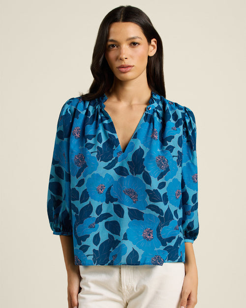 Trovata Orly Blouse in Lago Floral