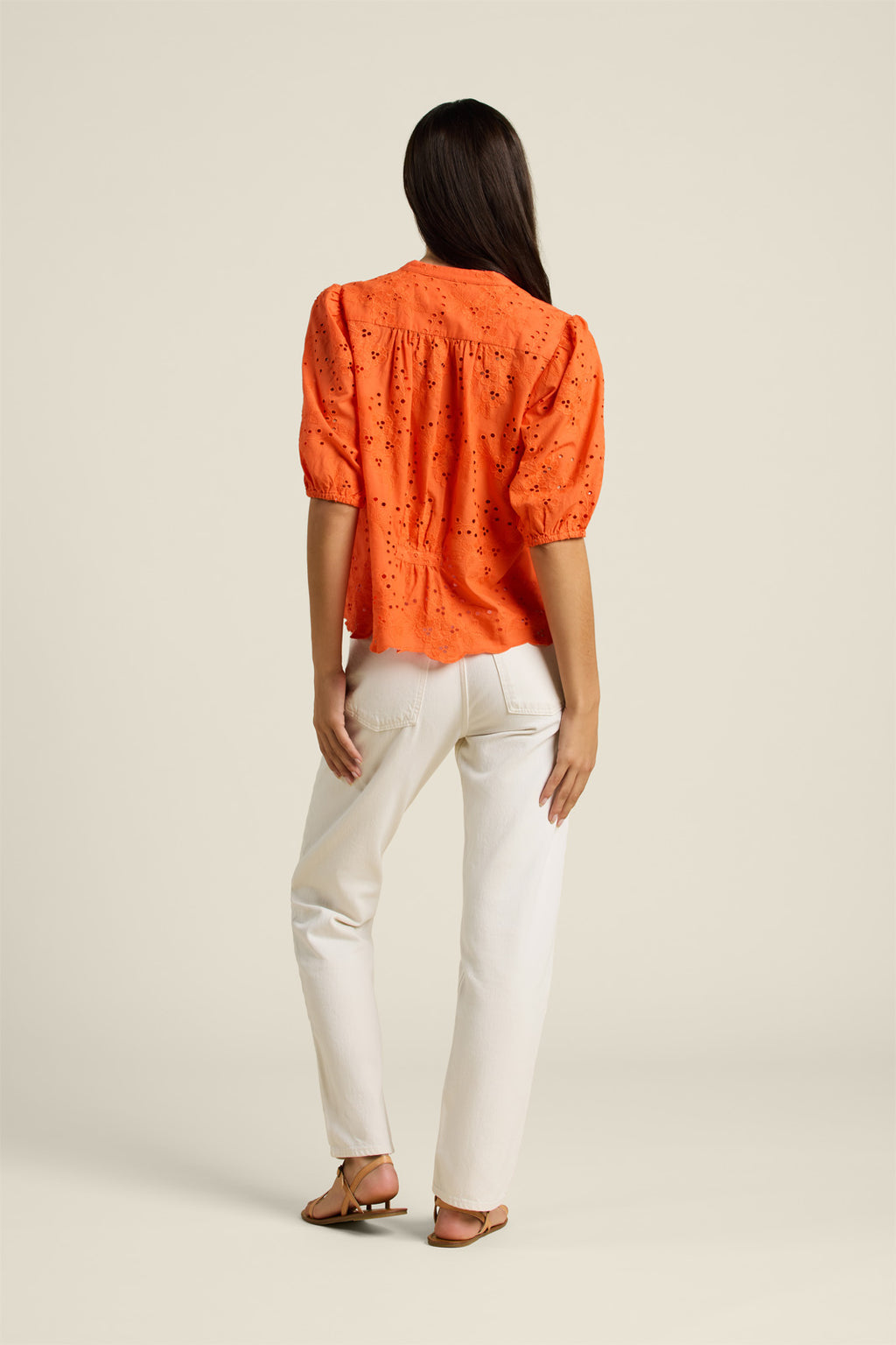 Trovata Loren Blouse in Vermillion Eyelet
