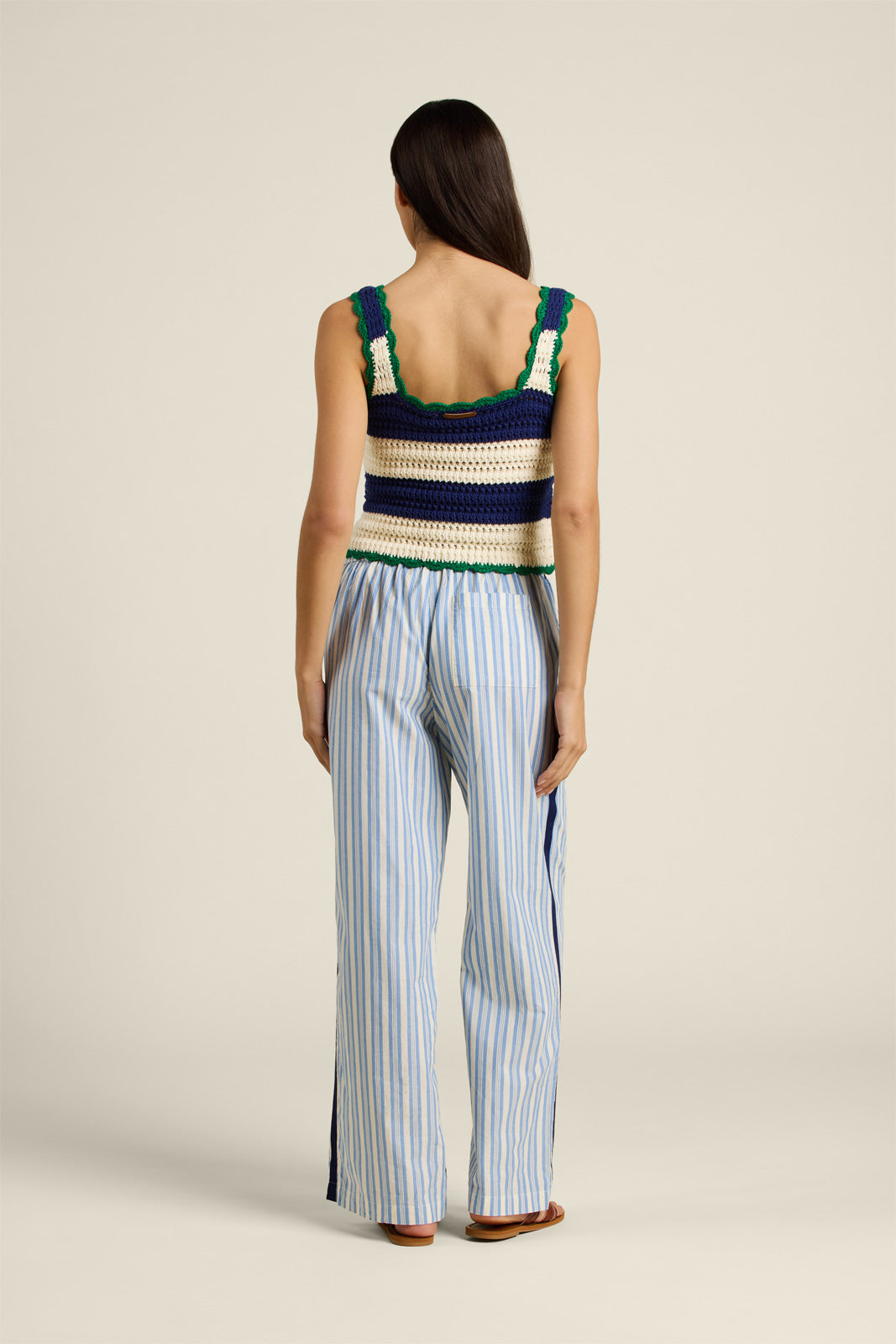 Trovata Justine Sweater Tank in Navy & White Stripe