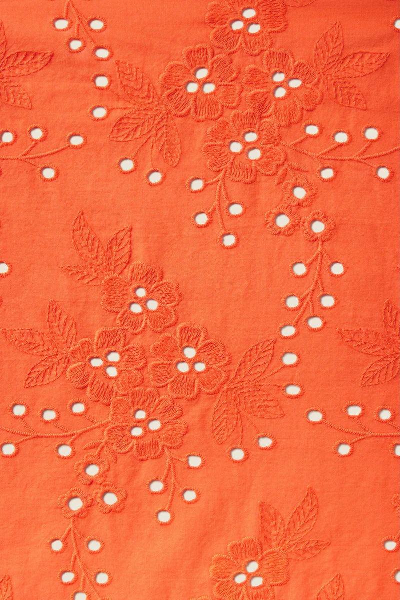 Trovata Martinique Dress in Vermillion Eyelet