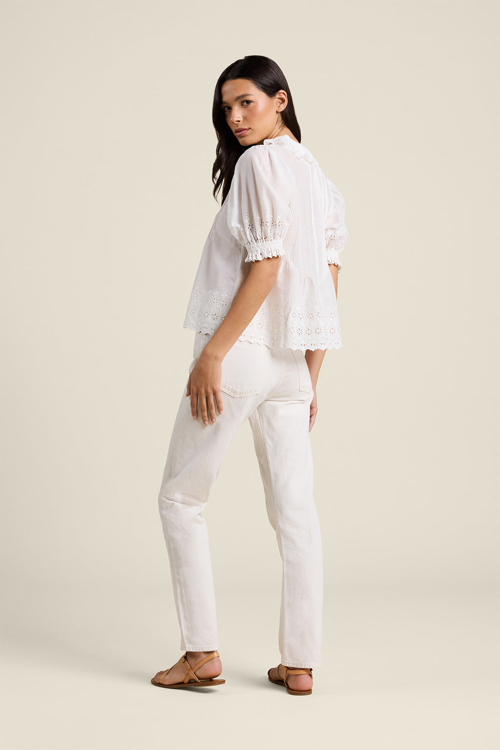 Trovata Jess Blouse in White Eyelet
