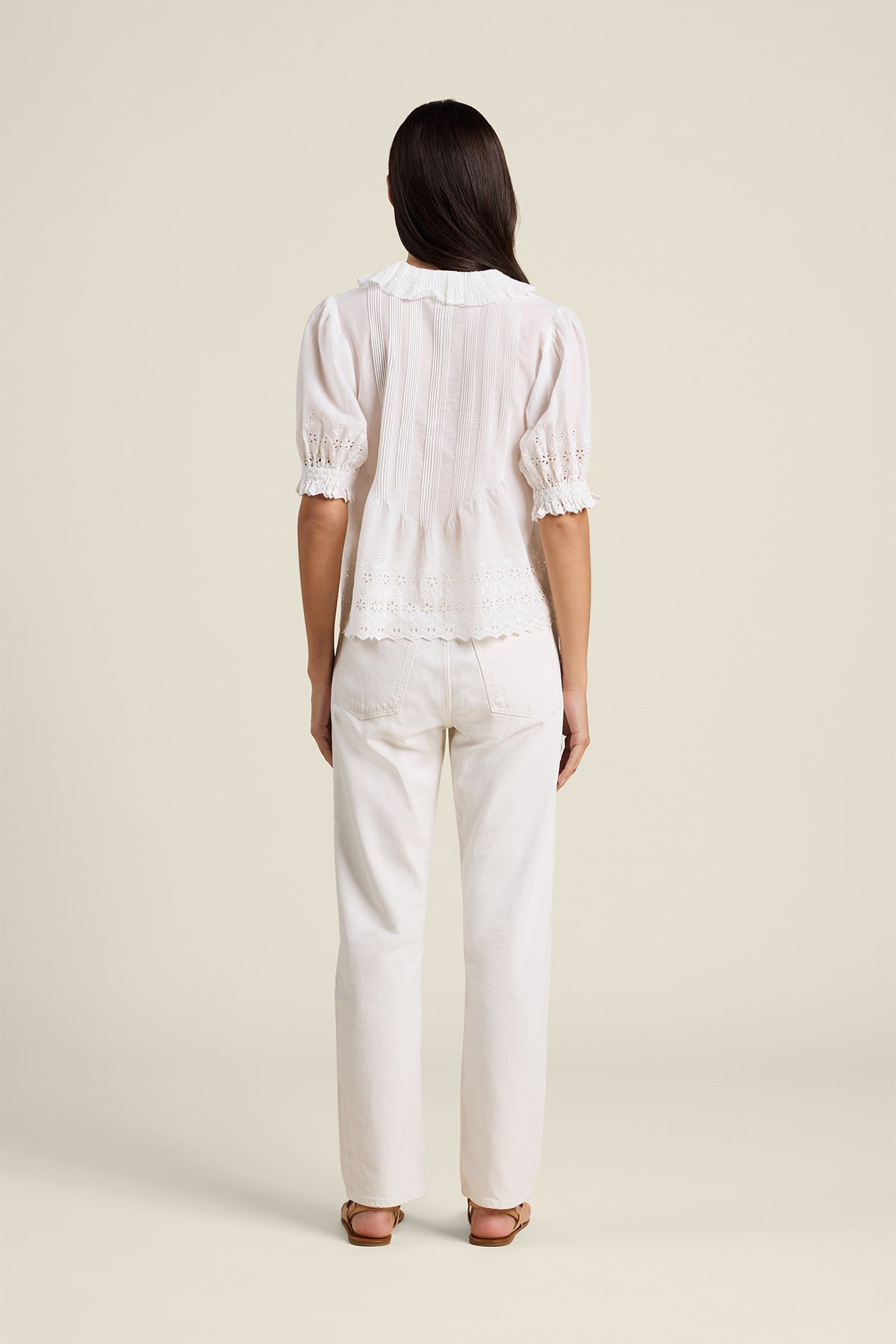 Trovata Jess Blouse in White Eyelet