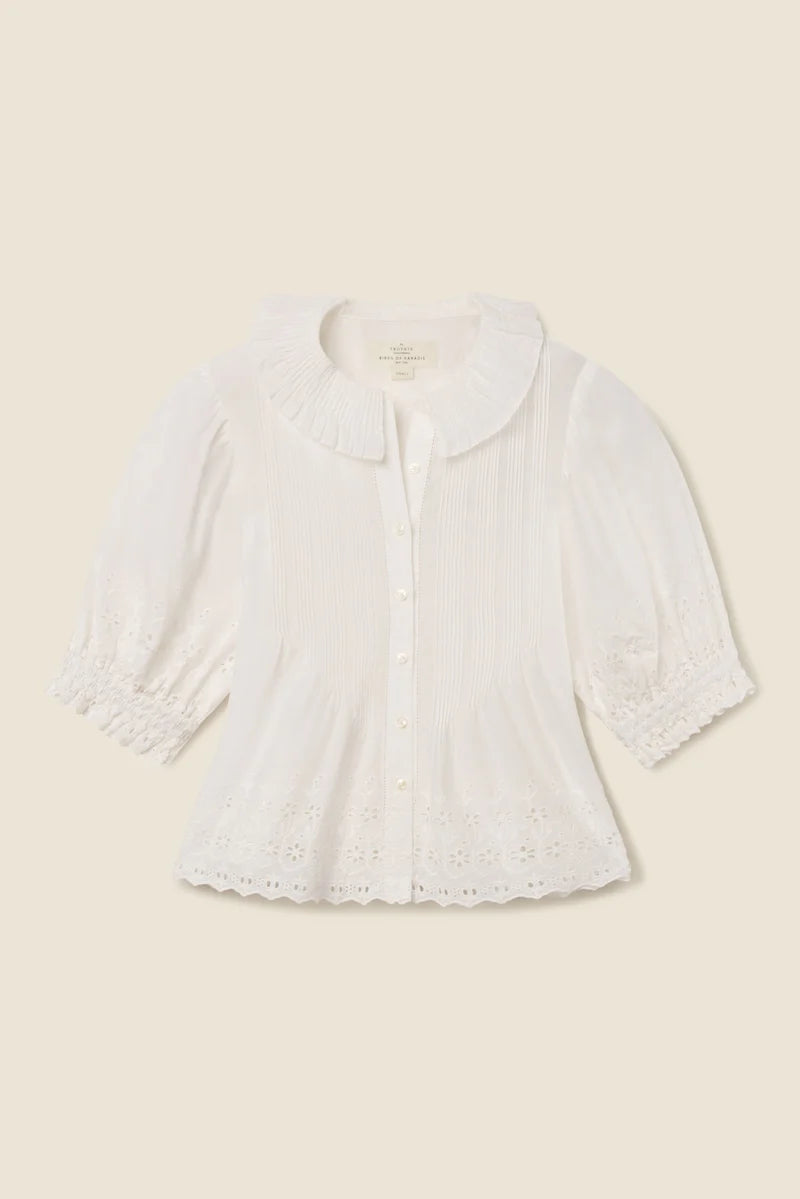 Trovata Jess Blouse in White Eyelet