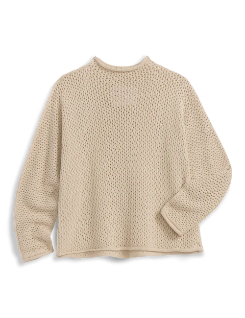 Frank & Eileen Monterey Pointelle Sweater in Sand