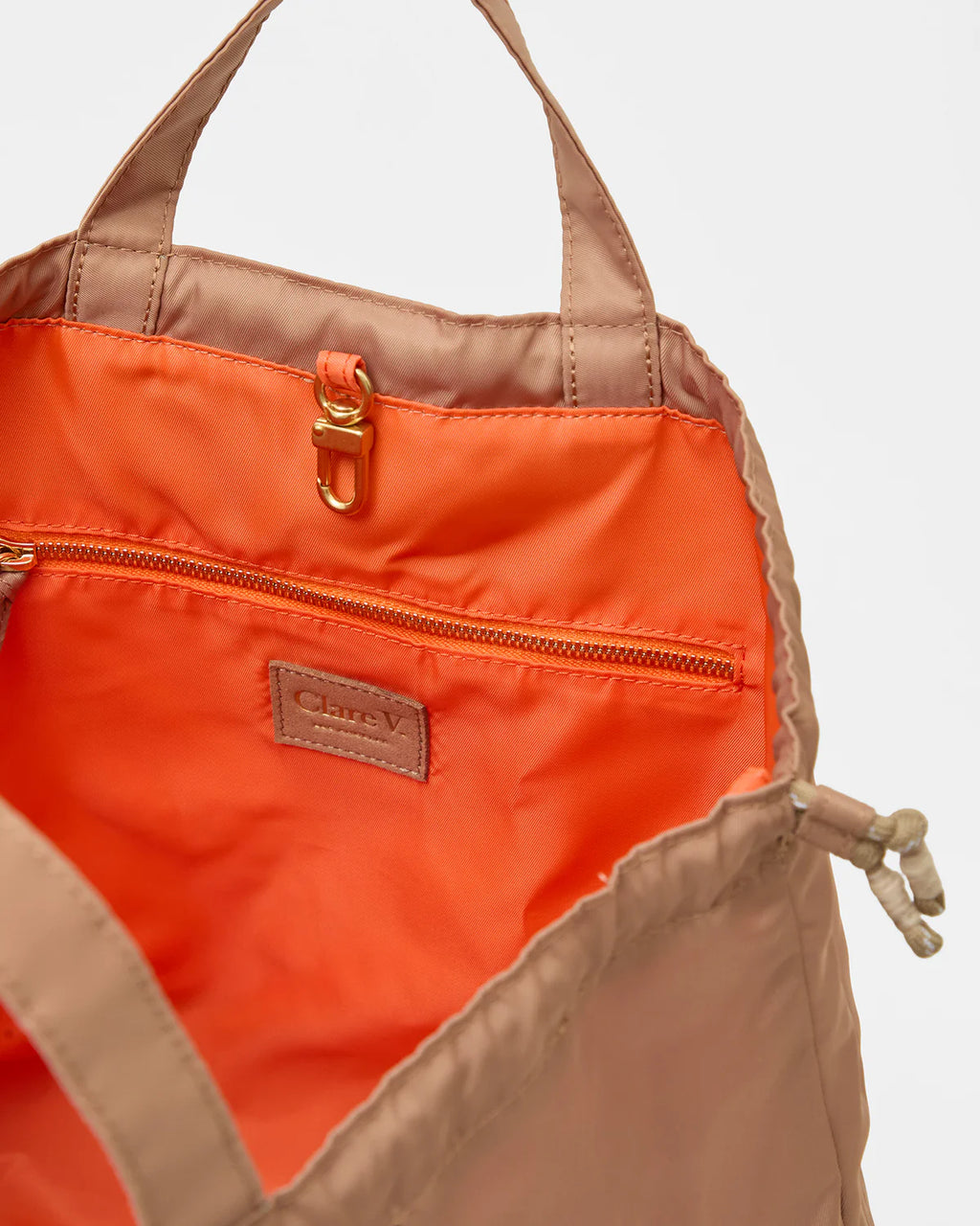 Clare V. Sac Tout Backpack in Latte