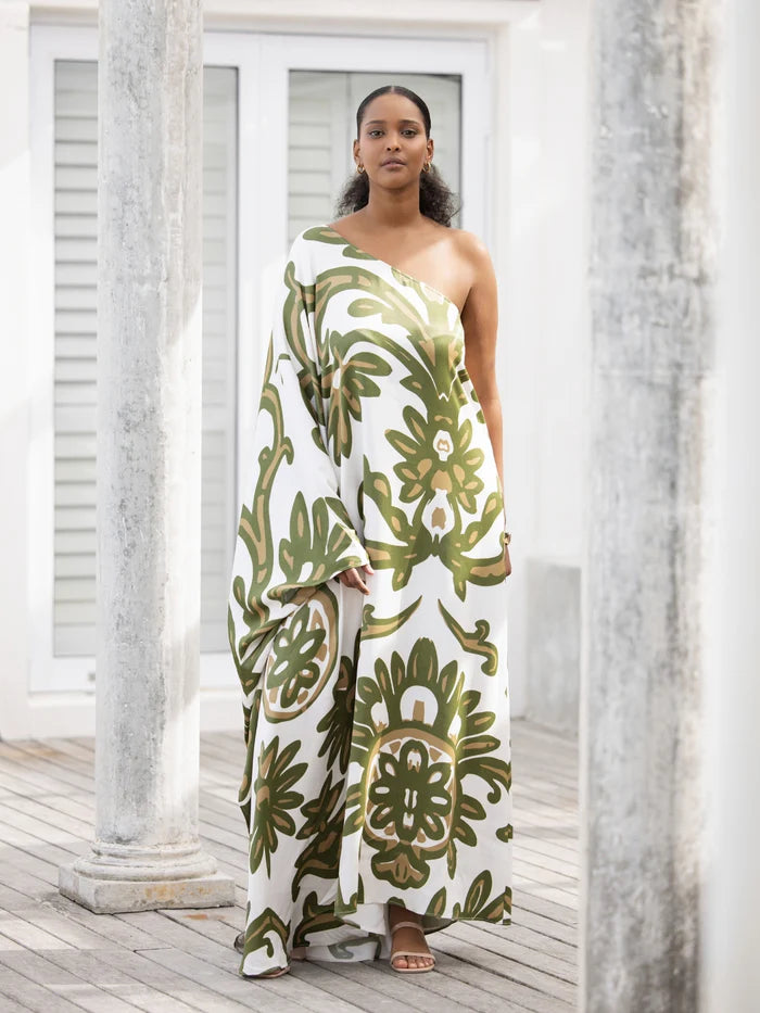 DIARRABLU Satu Dress in Elia Olive