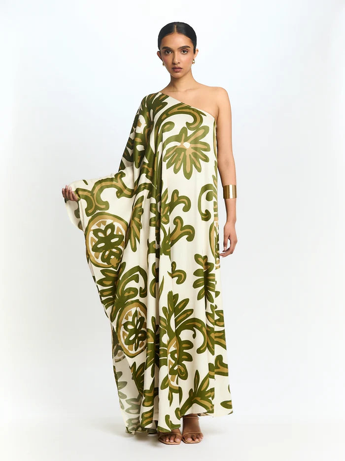 DIARRABLU Satu Dress in Elia Olive