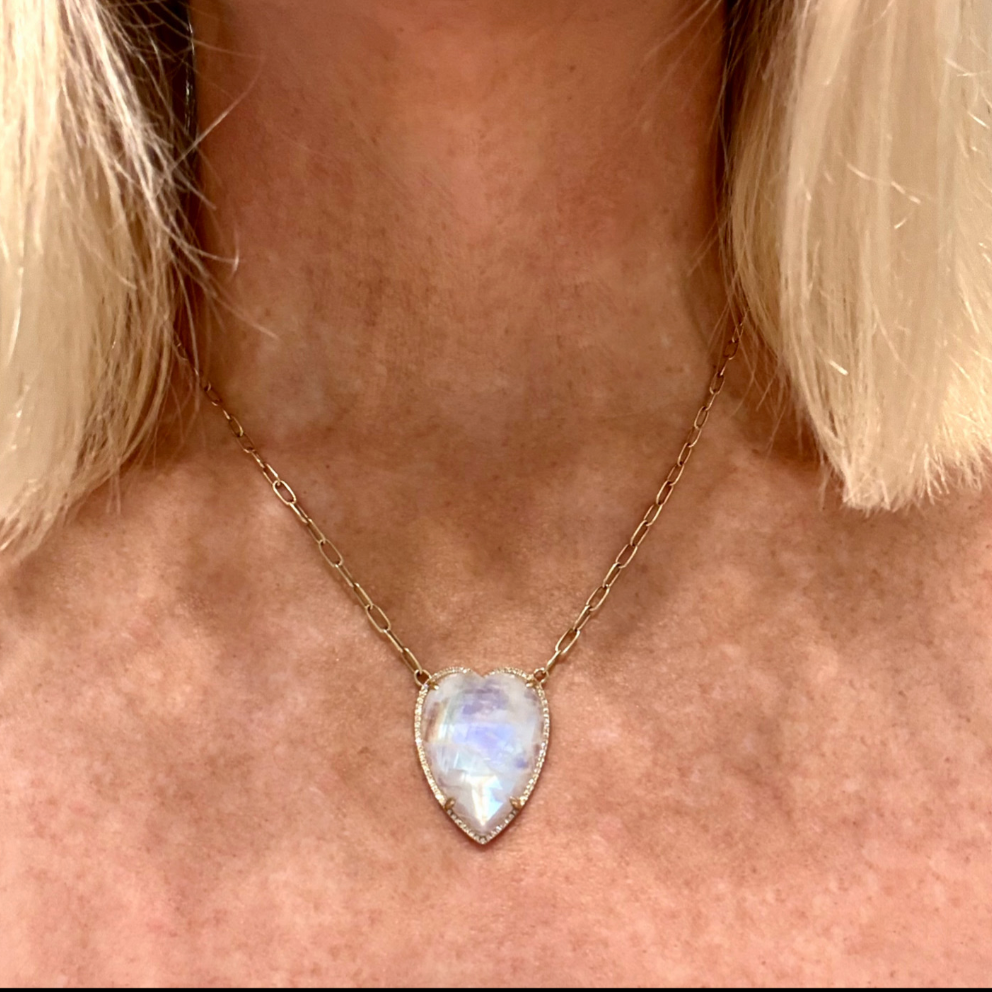Pade Vavra Aurora Heart Necklace with Diamonds