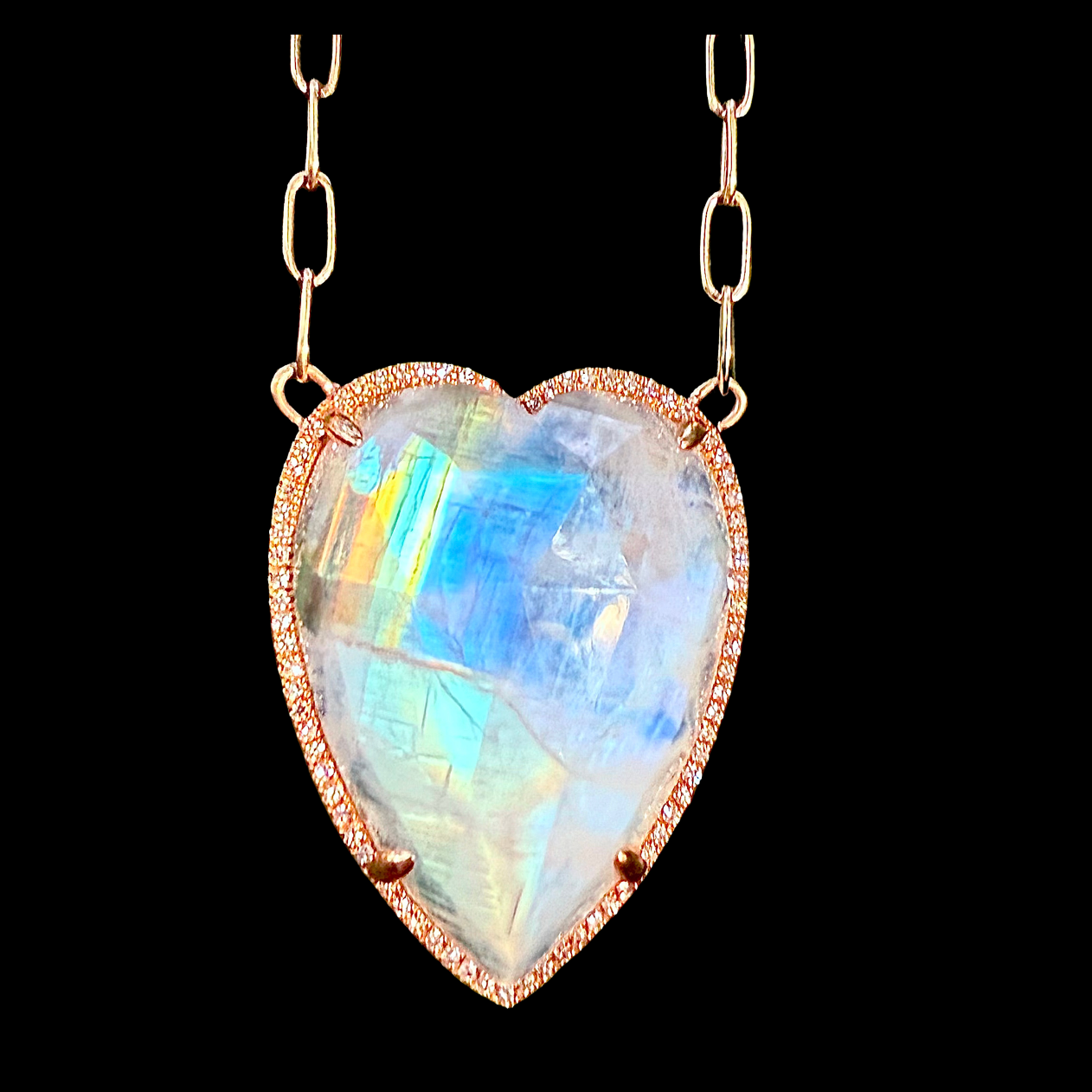 Pade Vavra Aurora Heart Necklace with Diamonds