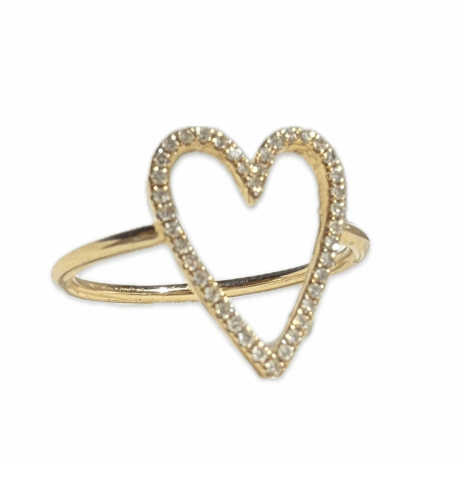 Pade Vavra Open Heart Diamond Ring