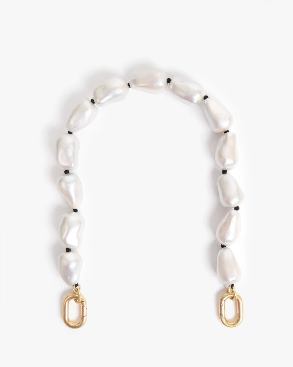 Clare V. Shortie Strap Baroque Pearl