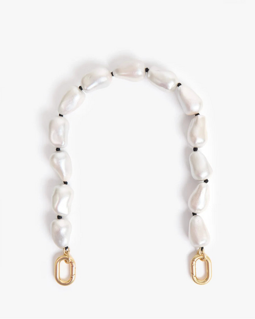 Clare V. Shortie Strap Baroque Pearl