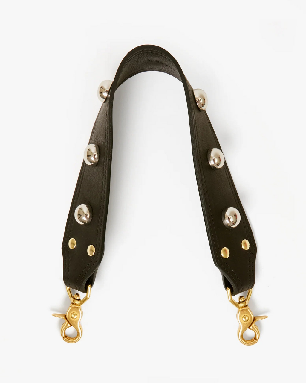 Clare V. Shoulder Strap Naturelle w/ Studs in Black
