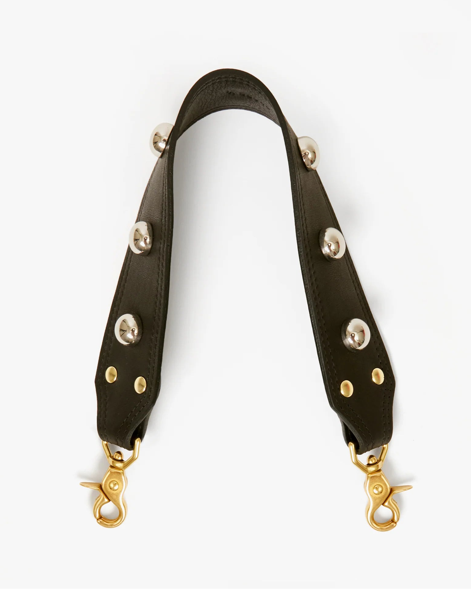 Clare V. Shoulder Strap Naturelle w/ Studs in Black