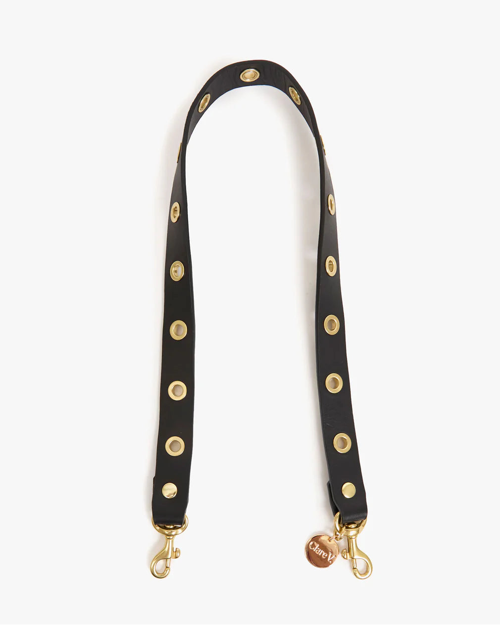 Clare V. Shoulder Strap in Black w/ Grommets