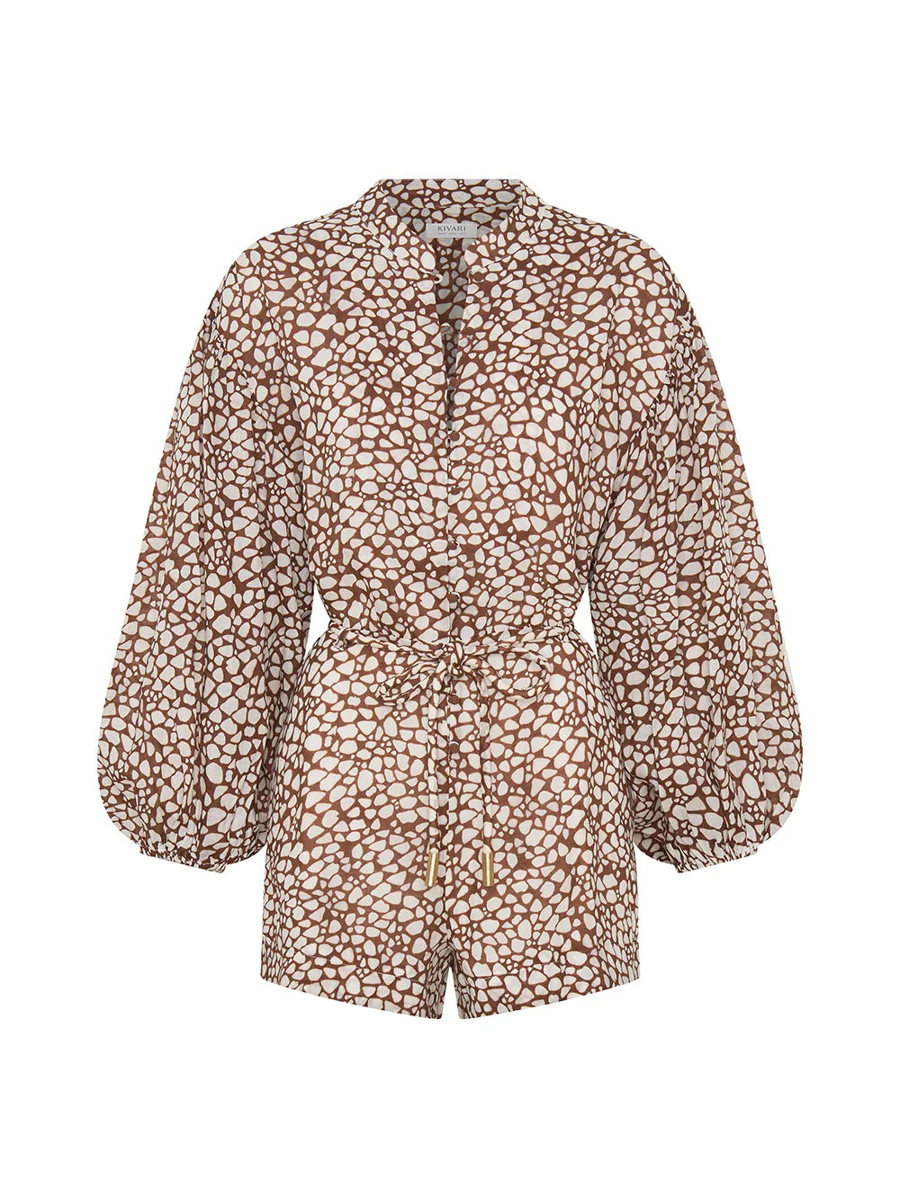 Kivari Solara Playsuit in Brown