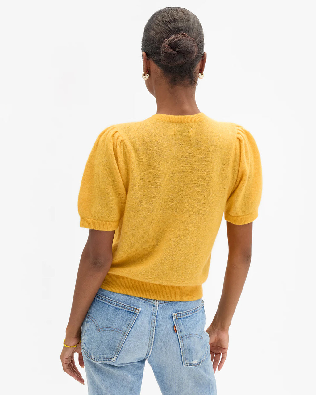 Clare V. Stella Cardigan in Marigold