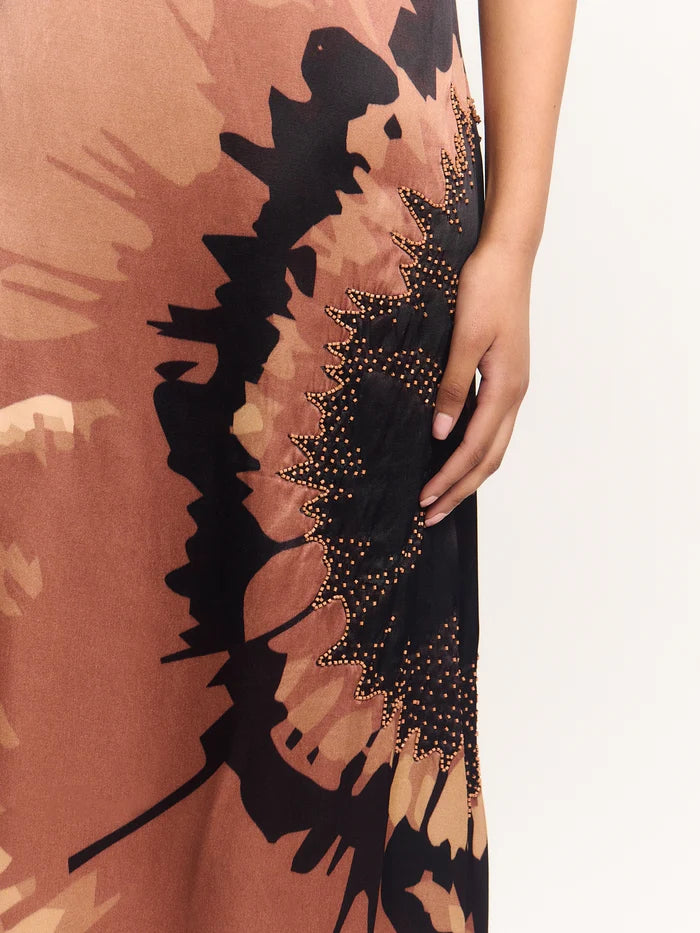 DIARRABLU Handbeaded Tubi Dress in Amor Rose