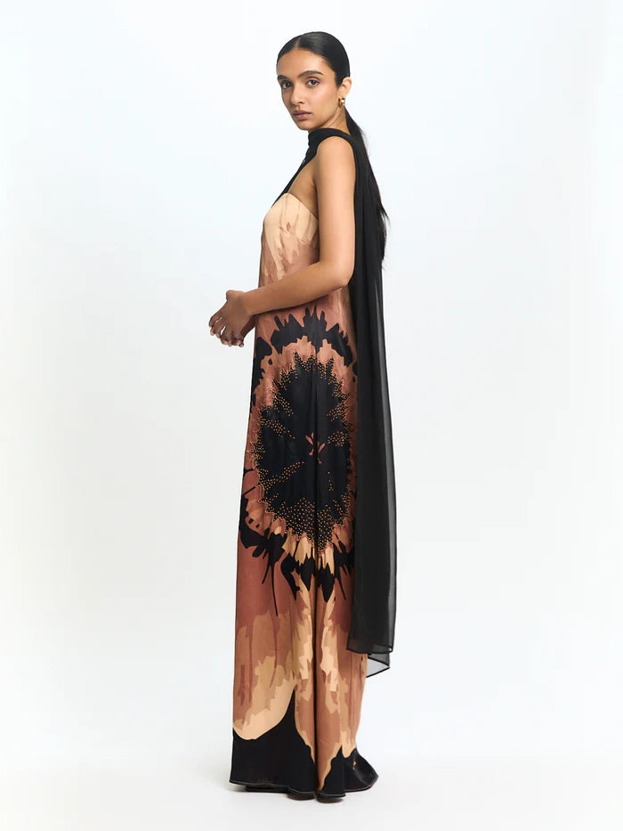 DIARRABLU Handbeaded Tubi Dress in Amor Rose