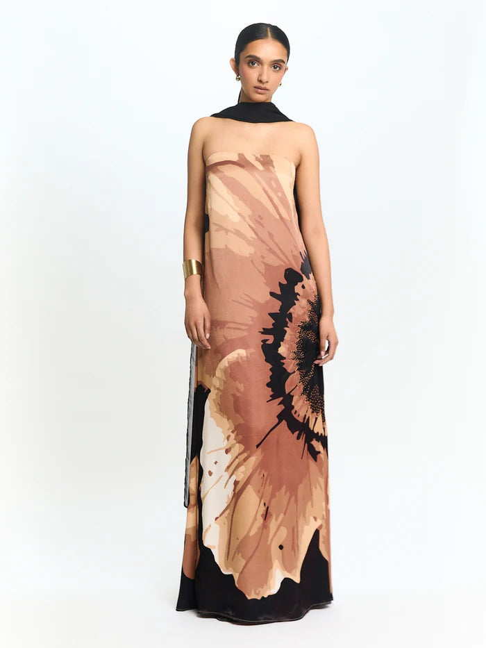 DIARRABLU Handbeaded Tubi Dress in Amor Rose