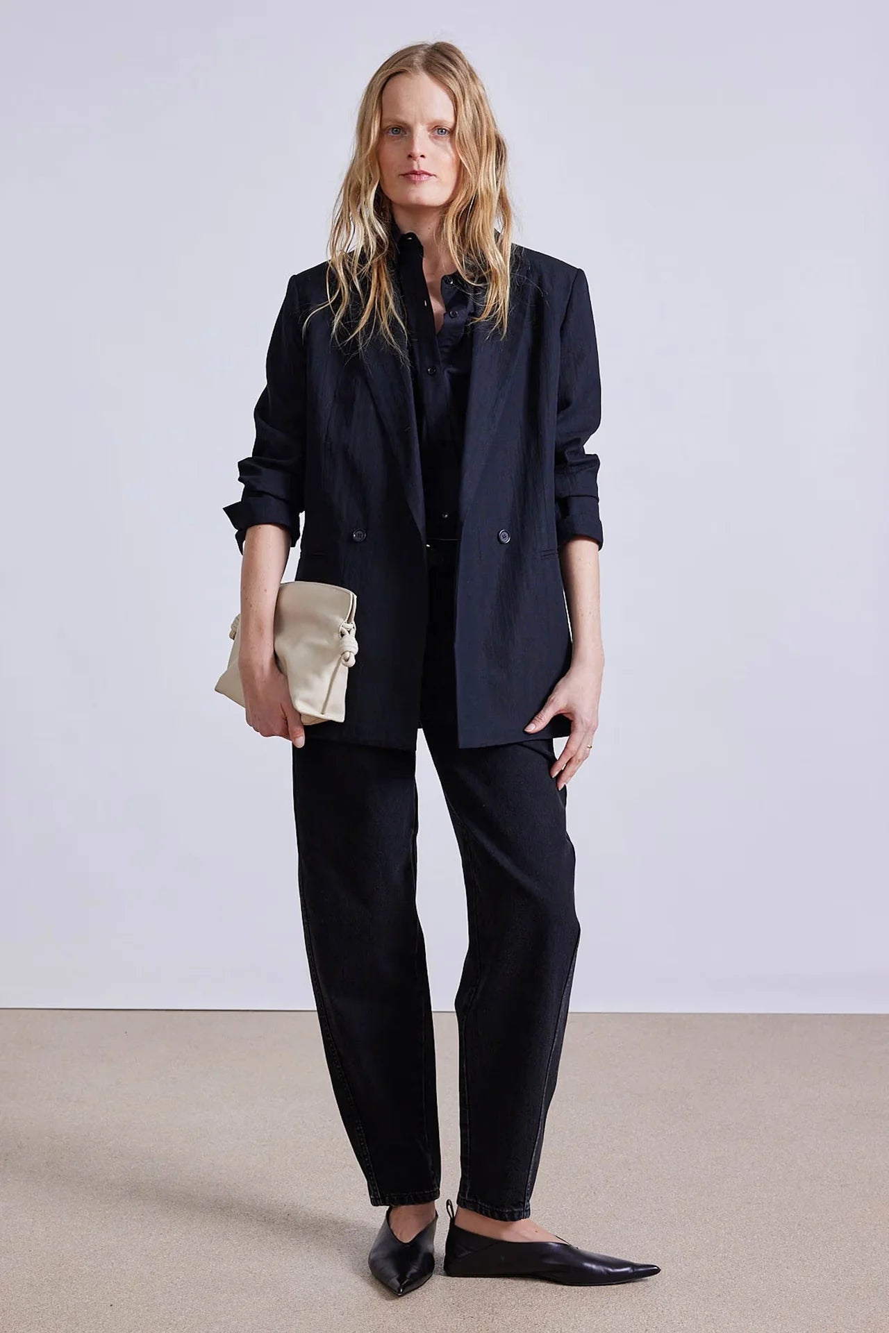 Apiece Apart Mari Barrel Jean in Luna Wash
