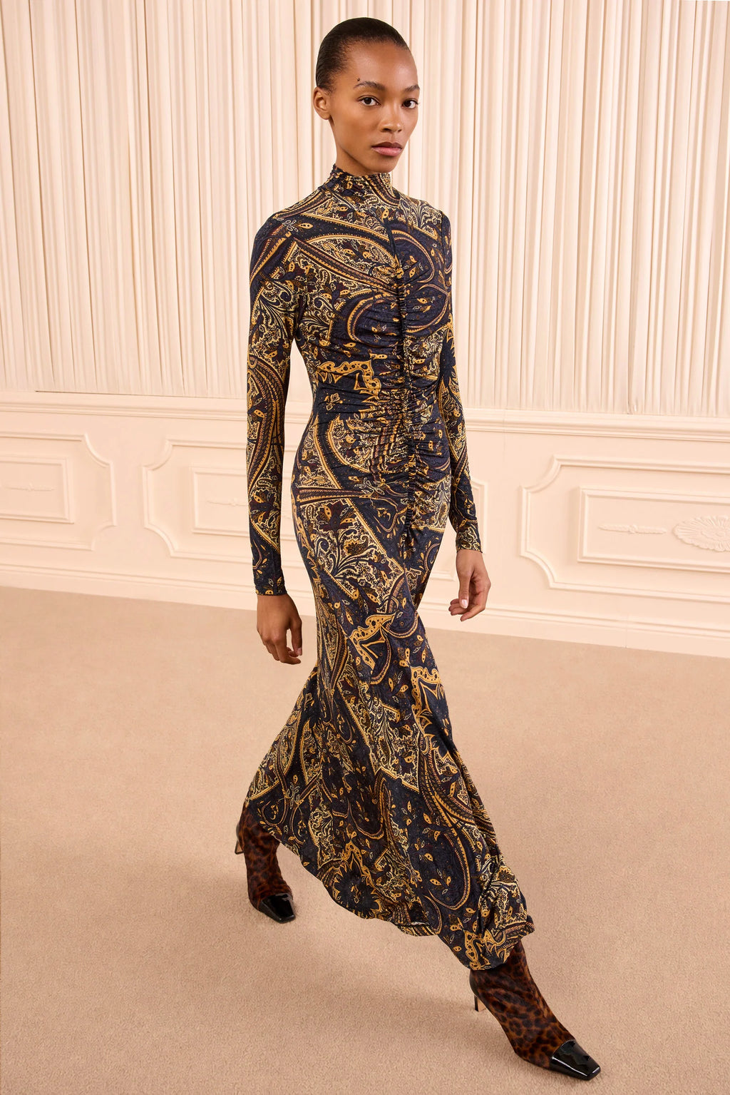 Ulla Johnson Ida Jersey Dress in Twilight Paisley