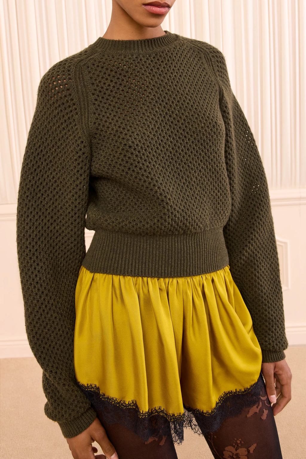 Ulla Johnson Ronan Knit Pullover in Militaire
