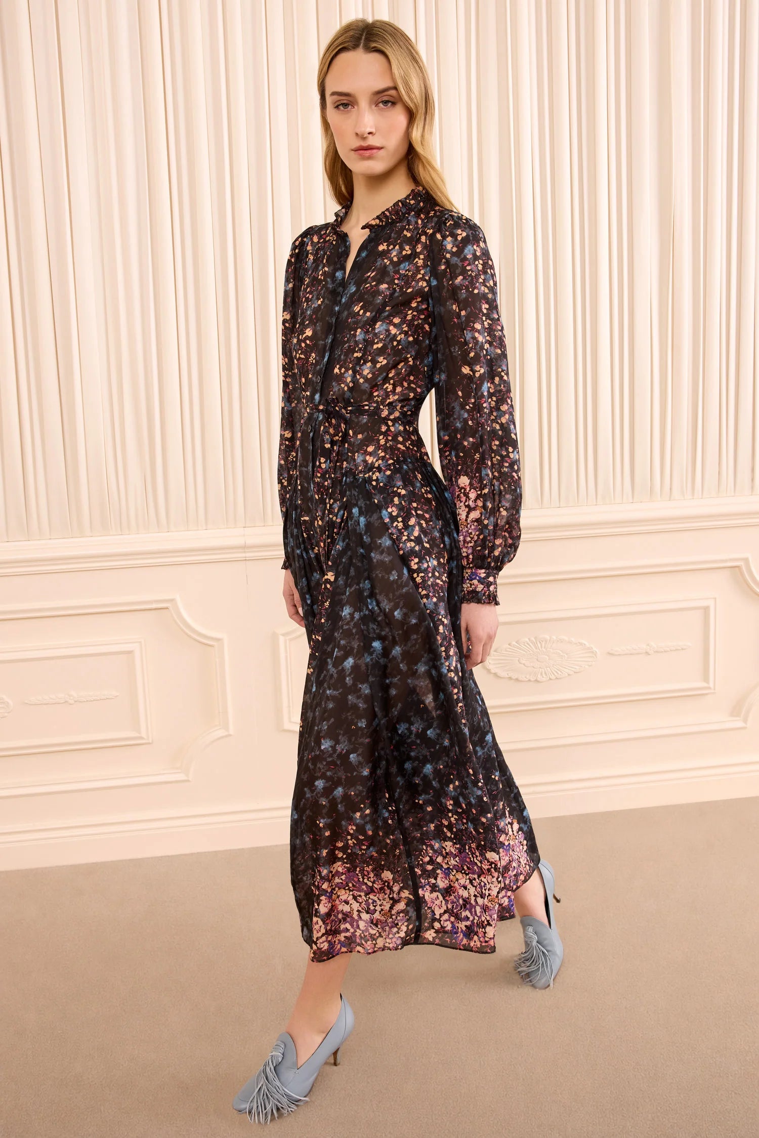Ulla Johnson Tessa Designer Silk Dress in Eclipse