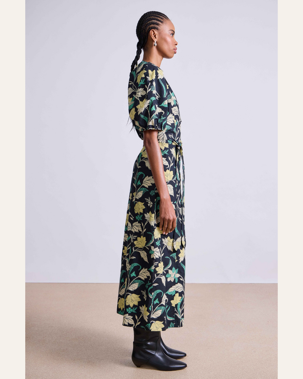 Apiece Apart Neli Maxi Dress – 100% Regenerative Cotton in Essa Floral Citron