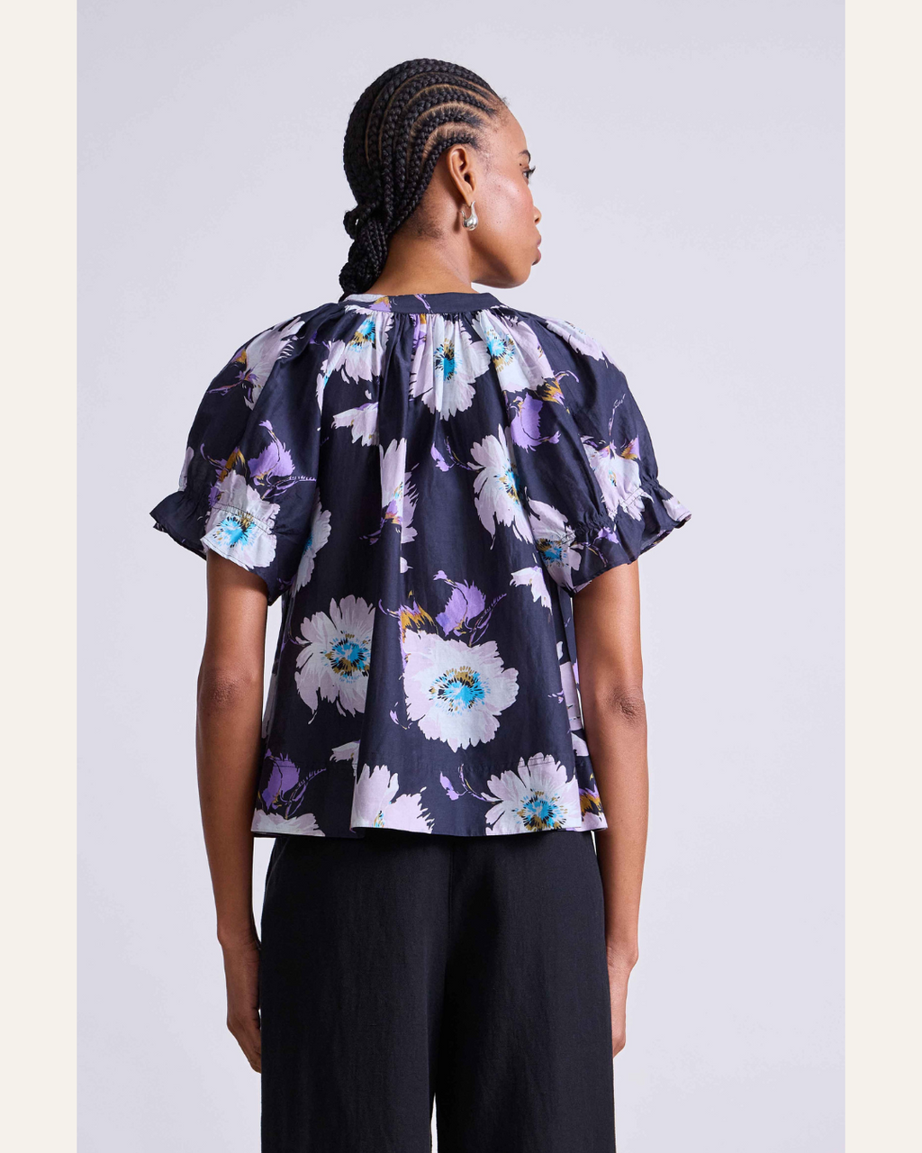 Apiece Apart Lo Capo Top in Senna Floral Navy
