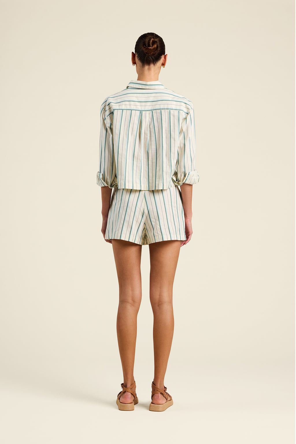 Trovata Nessa Shirt in Verde Stripes