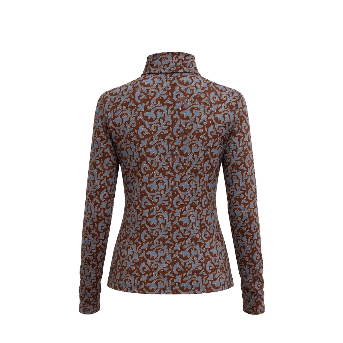 Carolina K Viento Turtleneck in Autumn Vine Blue