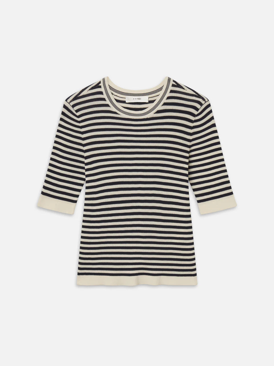 FRAME The Cruise Sweater in Cream Stripe