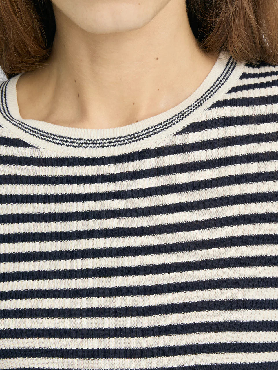 FRAME The Cruise Sweater in Cream Stripe