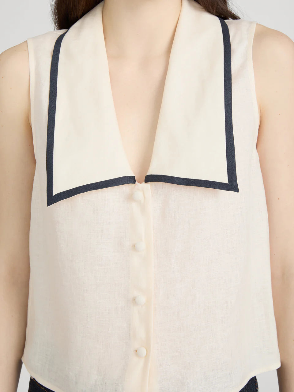 FRAME The Cabana Top in Cream