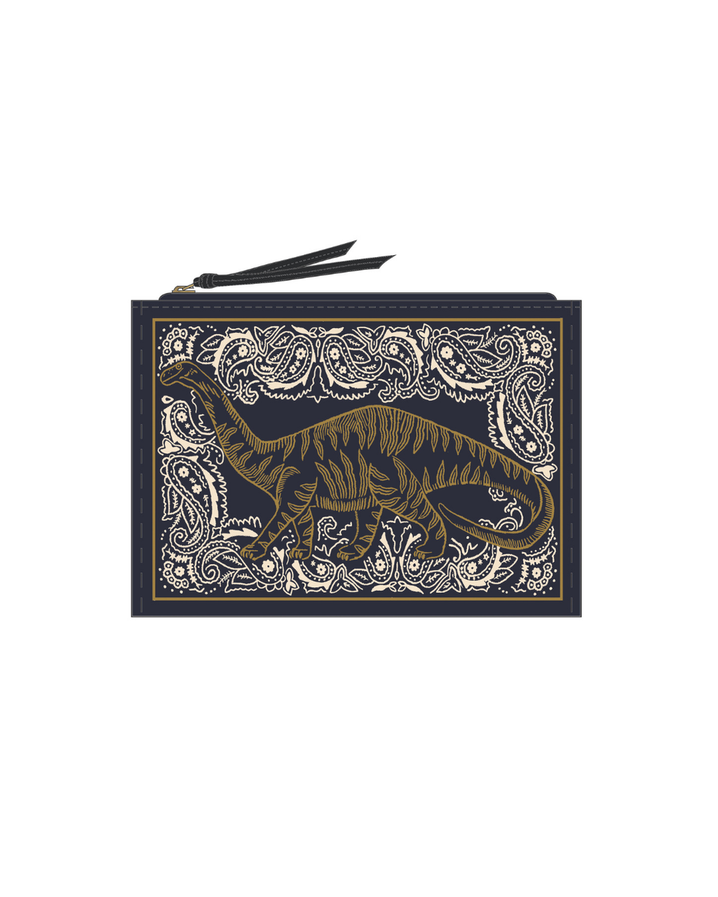 Inoui Editions Embroidered Dino Pouch