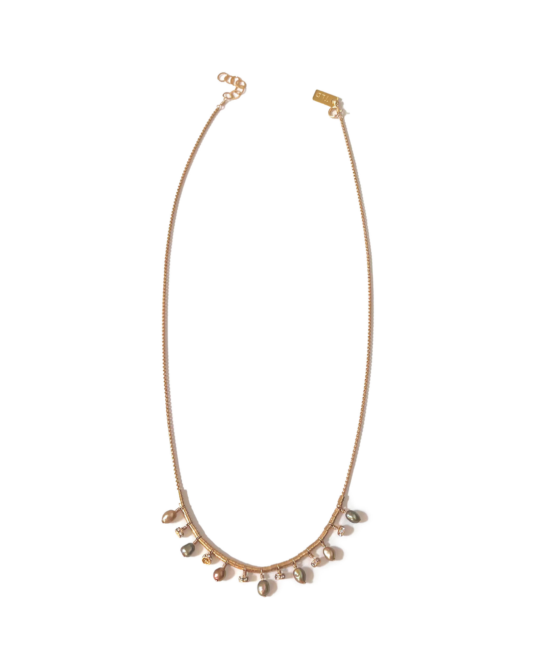 ILD Dove Necklace Pearls and Crystals