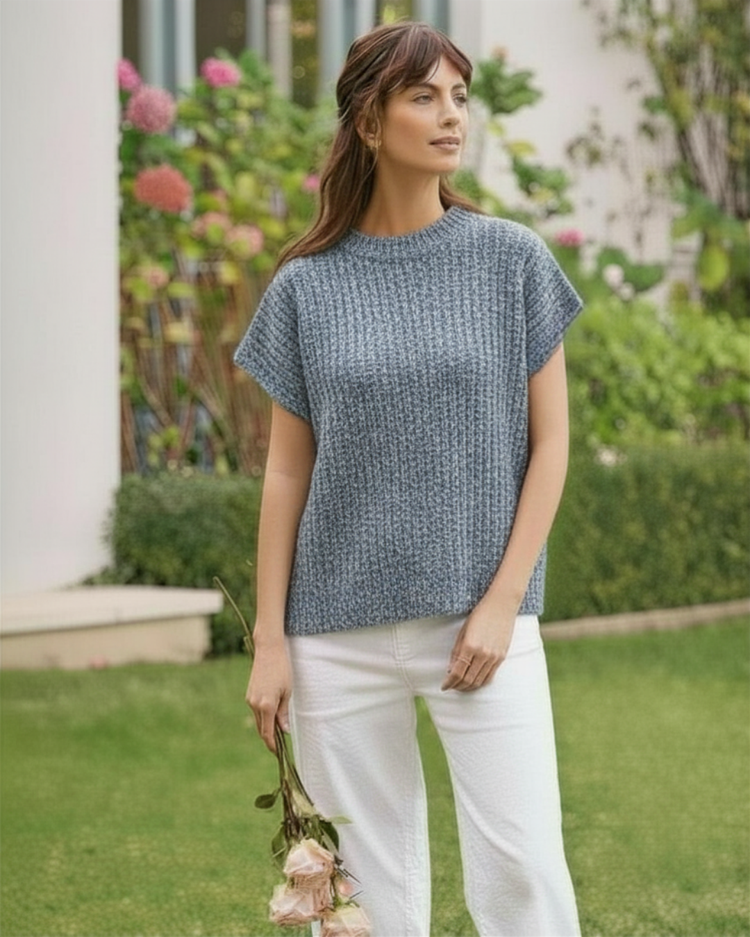 Frank & Eileen Montecito Sweater Vest in Coast