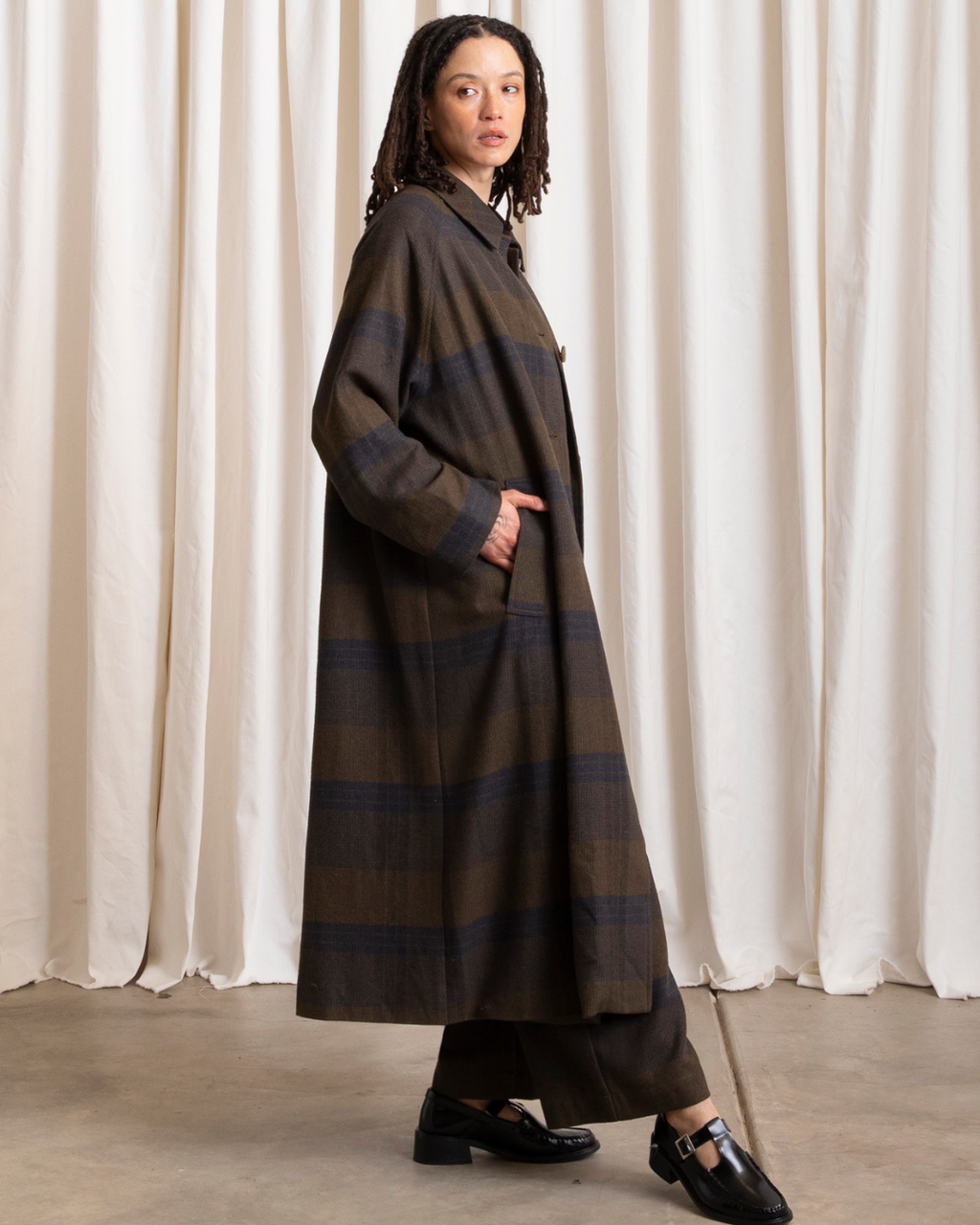 Ali Golden Plaid New Trench