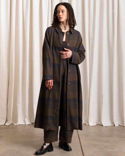 Ali Golden Plaid New Trench
