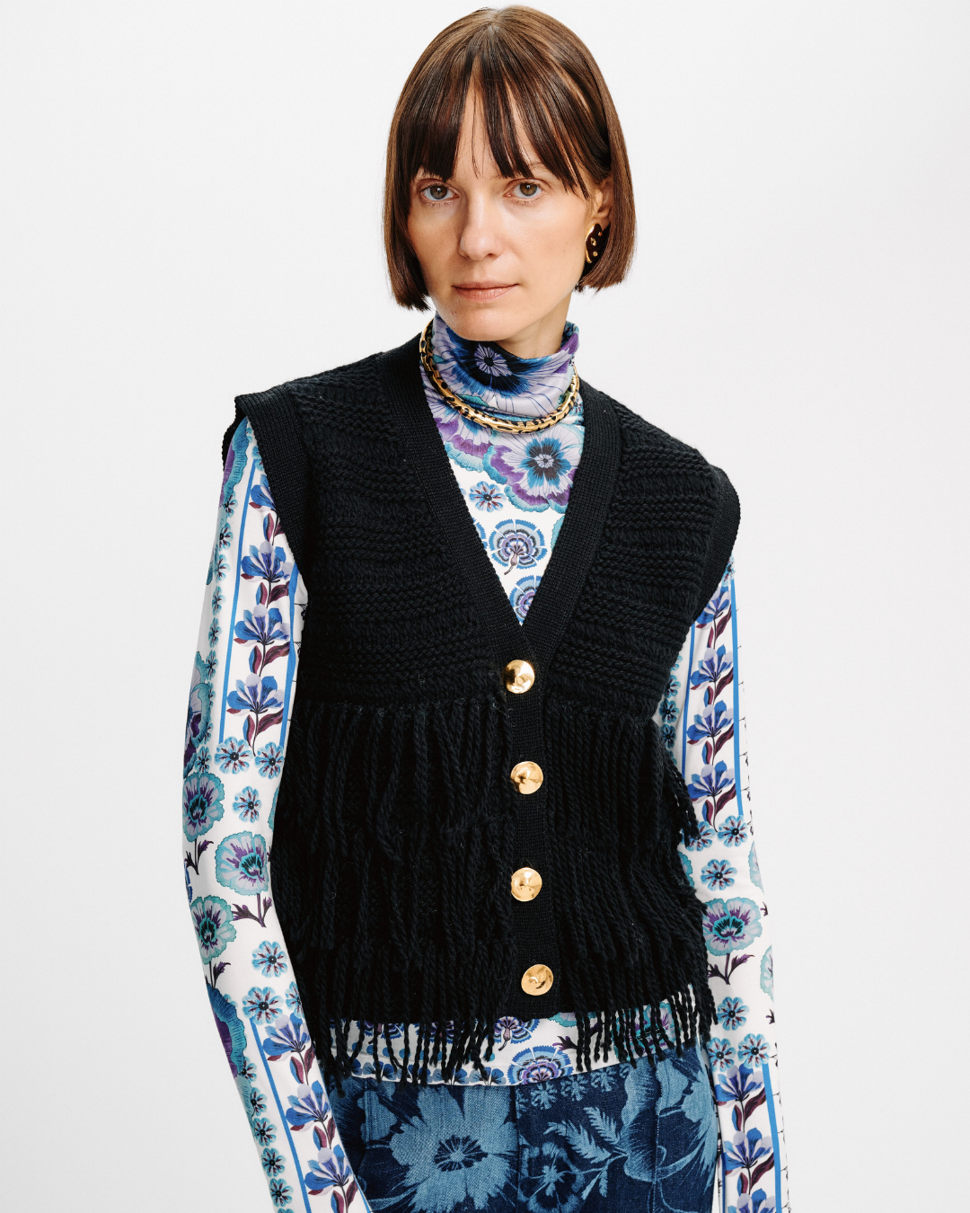 Carolina K Dean Vest in Black