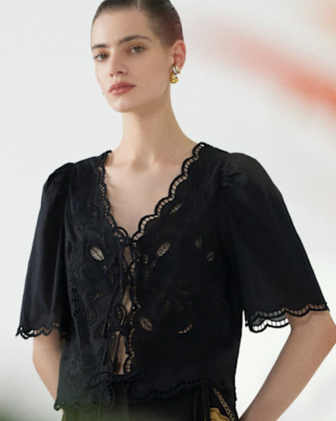 Scarlett Poppies Vinetta Top in Onyx Black