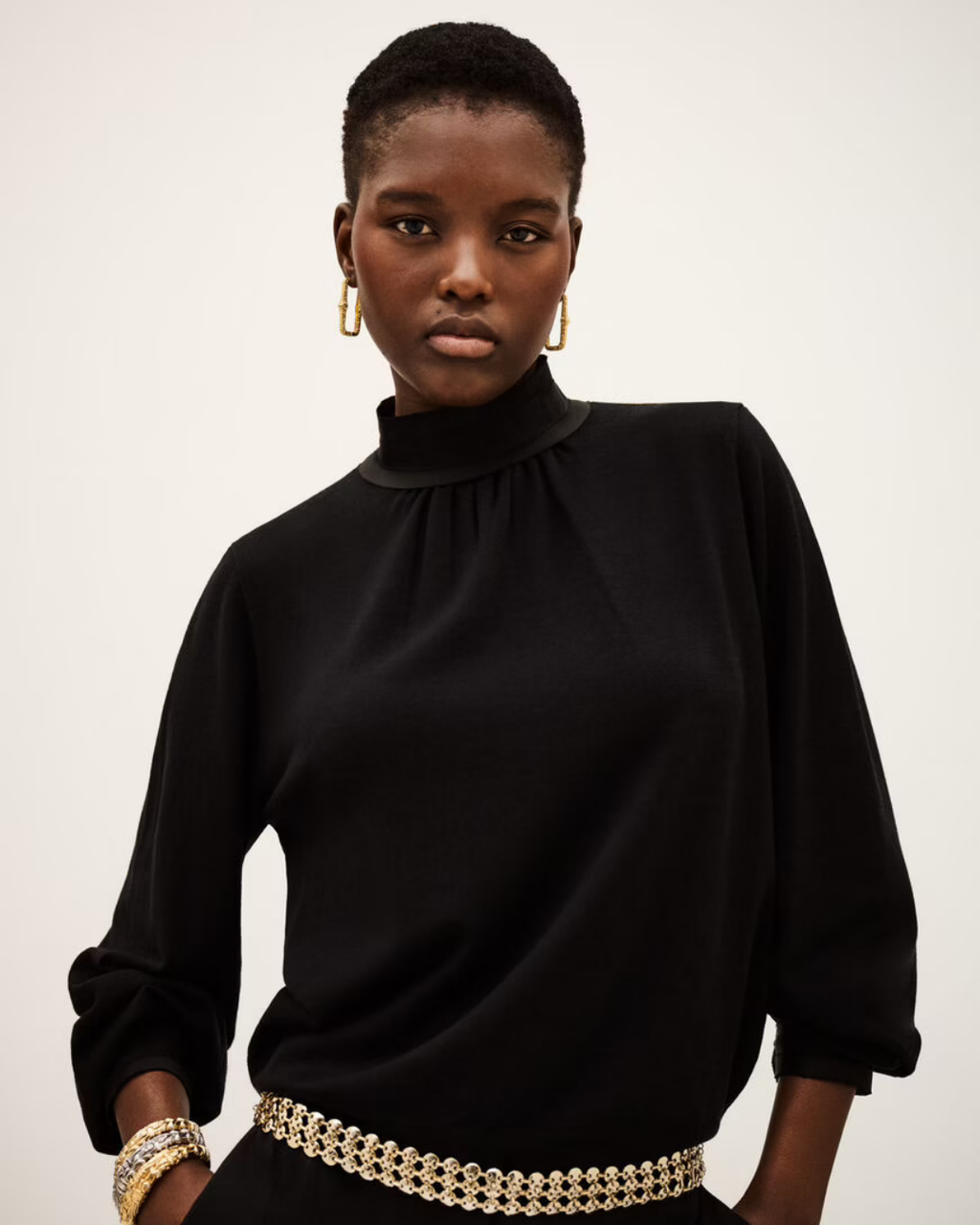 Ba&sh Djoumana Jumper in Noir