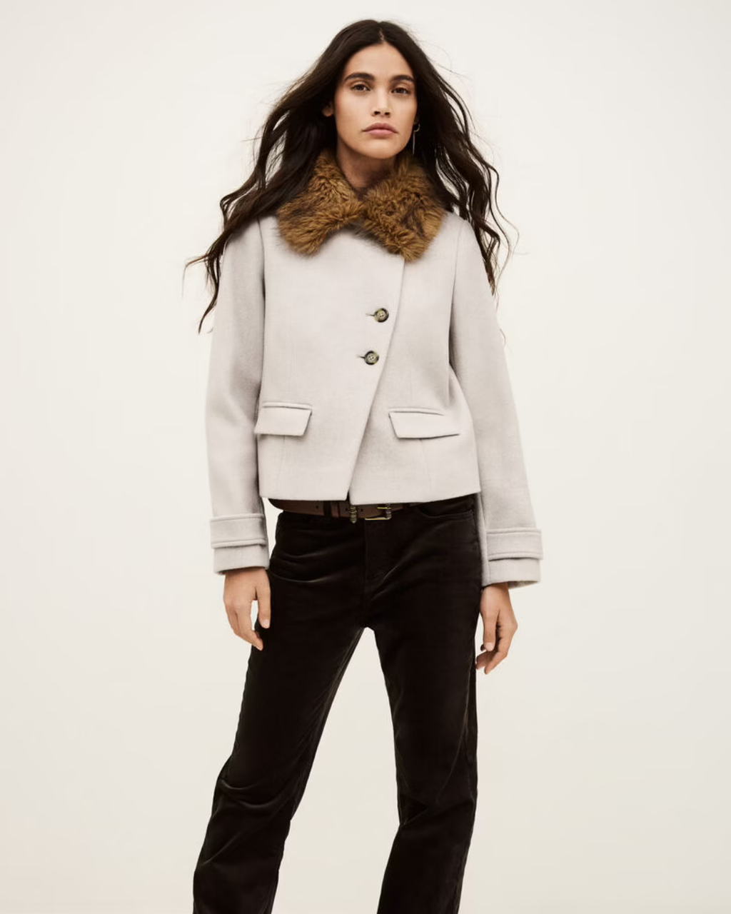 Ba&sh Terry Coat in Ecru