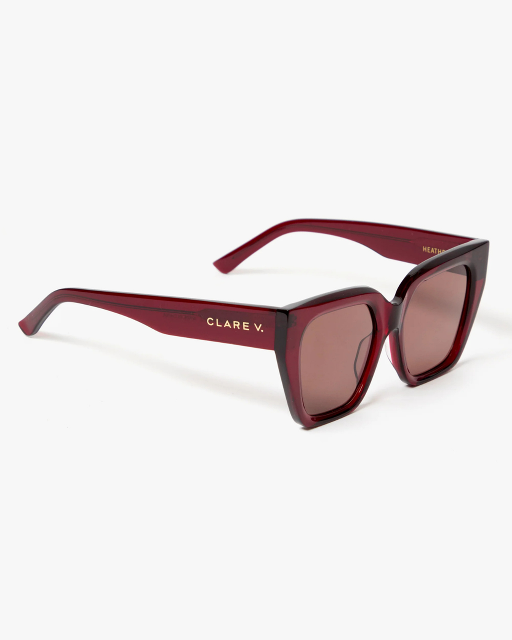 Clare V. Heather Sunglasses in Plumingo
