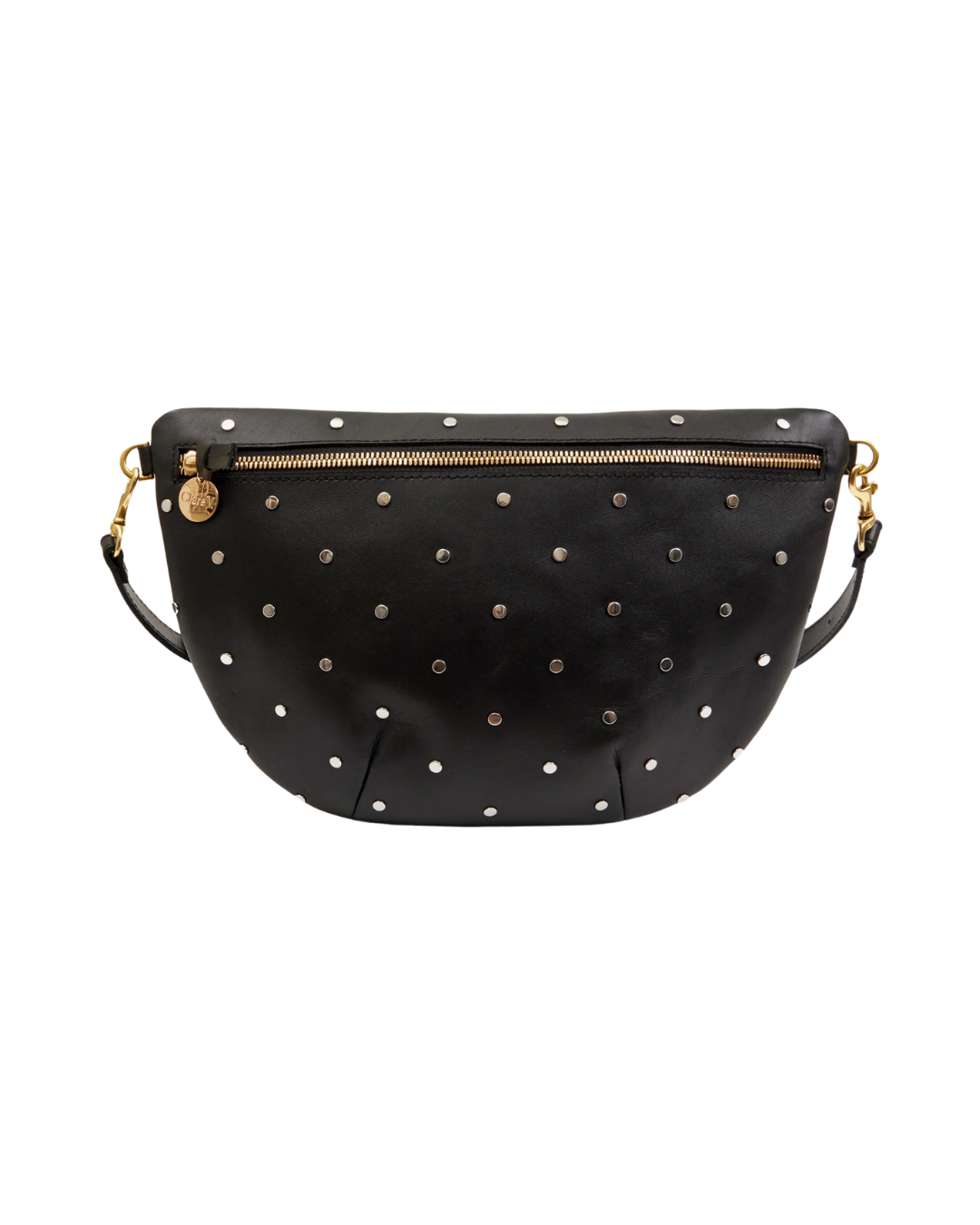 Clare V. Grande Fanny Natura w/ Allover Studs in Black