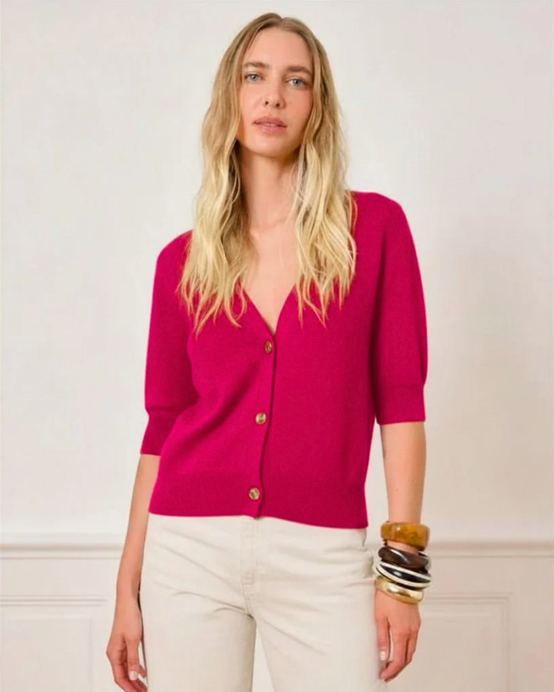 NOTSHY Cashmere Nalya Gilet in Pastèque